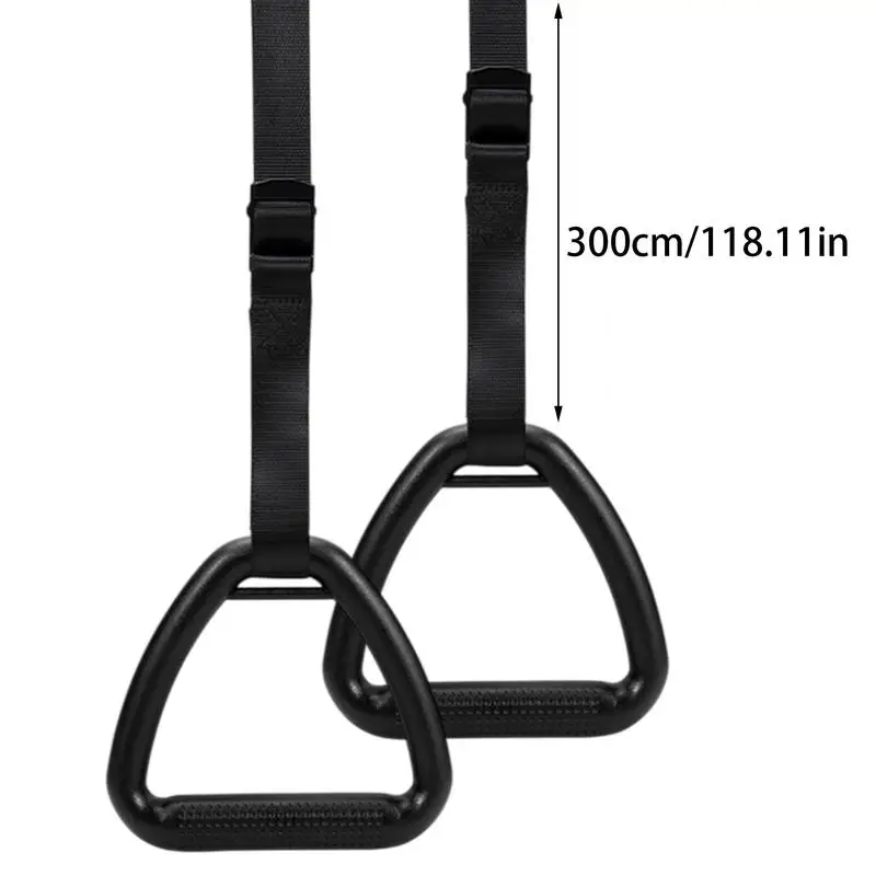 Gymnastic Rings Pull up Handle Rings with Adjustable Straps pull-ups for Adult Home Workouts Strength Training Fitness Equipment