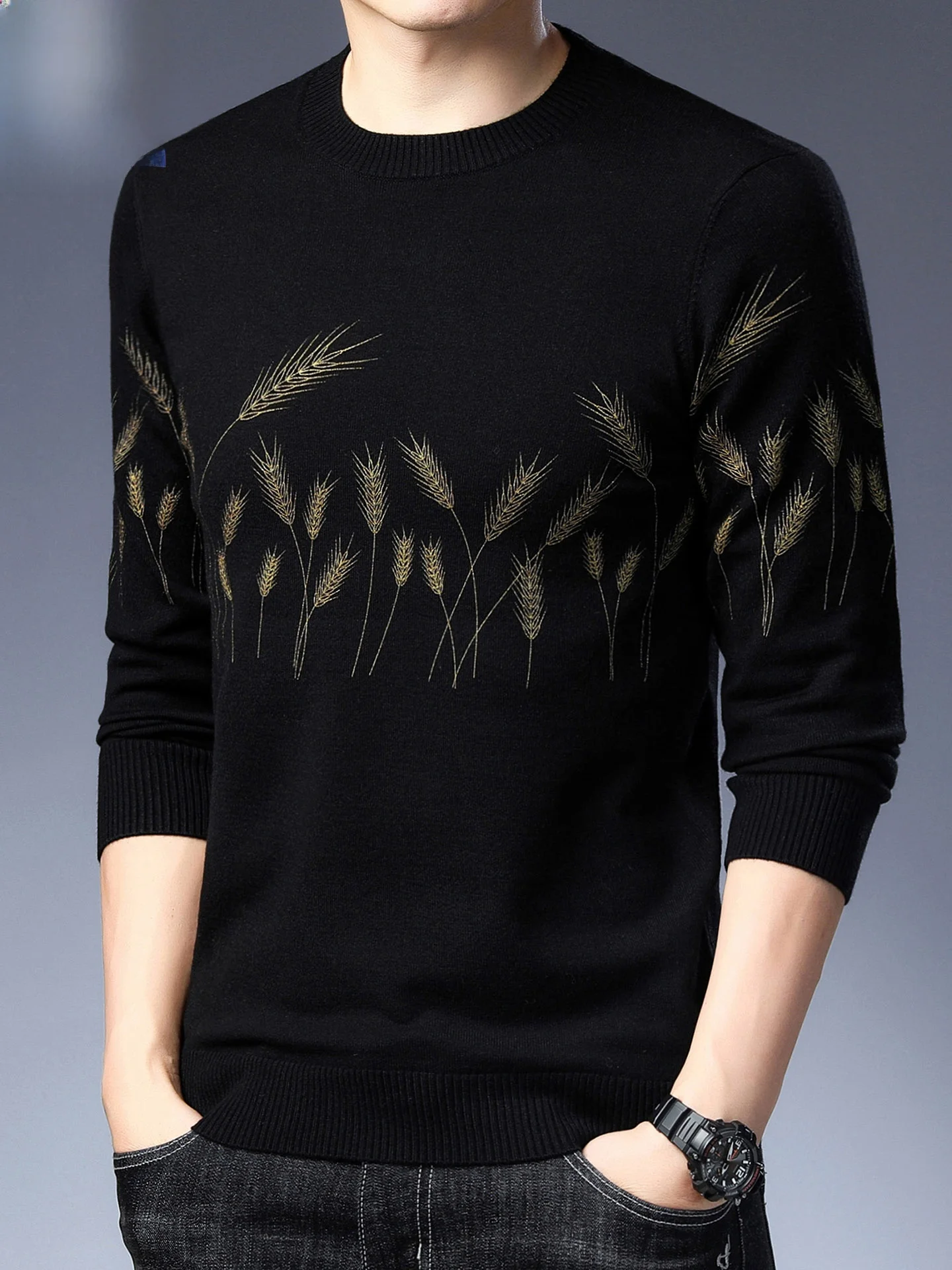 

Мужской шерстяной свитер TUCANO: осенне-зимняя модная повседневная одежда, утепленный базовый слой с длинным рукавом и круглым вырезом