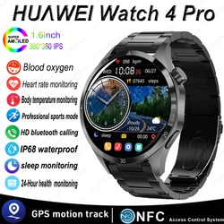 HUΛWEI Watch GT4 Pro GPS Smart Watch Men AMOLED HD Screen Bluetooth Call NFC IP68 Waterproof Watch Heart Rate Smart Watch Women