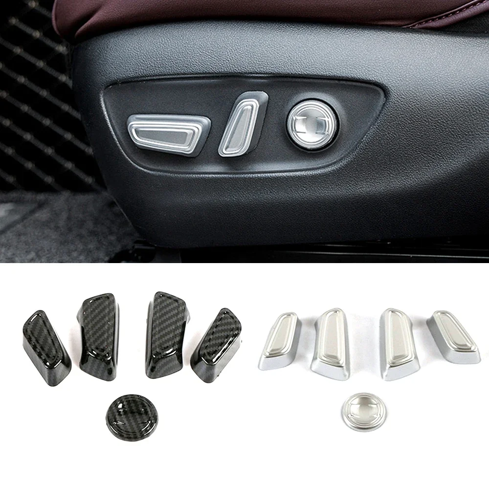For Toyota Rav 4 Rav4 2019-2025 Carbon Fiber Color Seat Adjustment Button Panel Trim ABS Matte Silver Interior Accessory