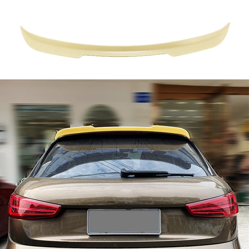 

Спойлер для Audi Q3 2012, 2013, 2014, 2015, 2016, 2017, 2018, высококачественное заднее крыло из АБС-пластика, глянцевое черное углеродное волокно