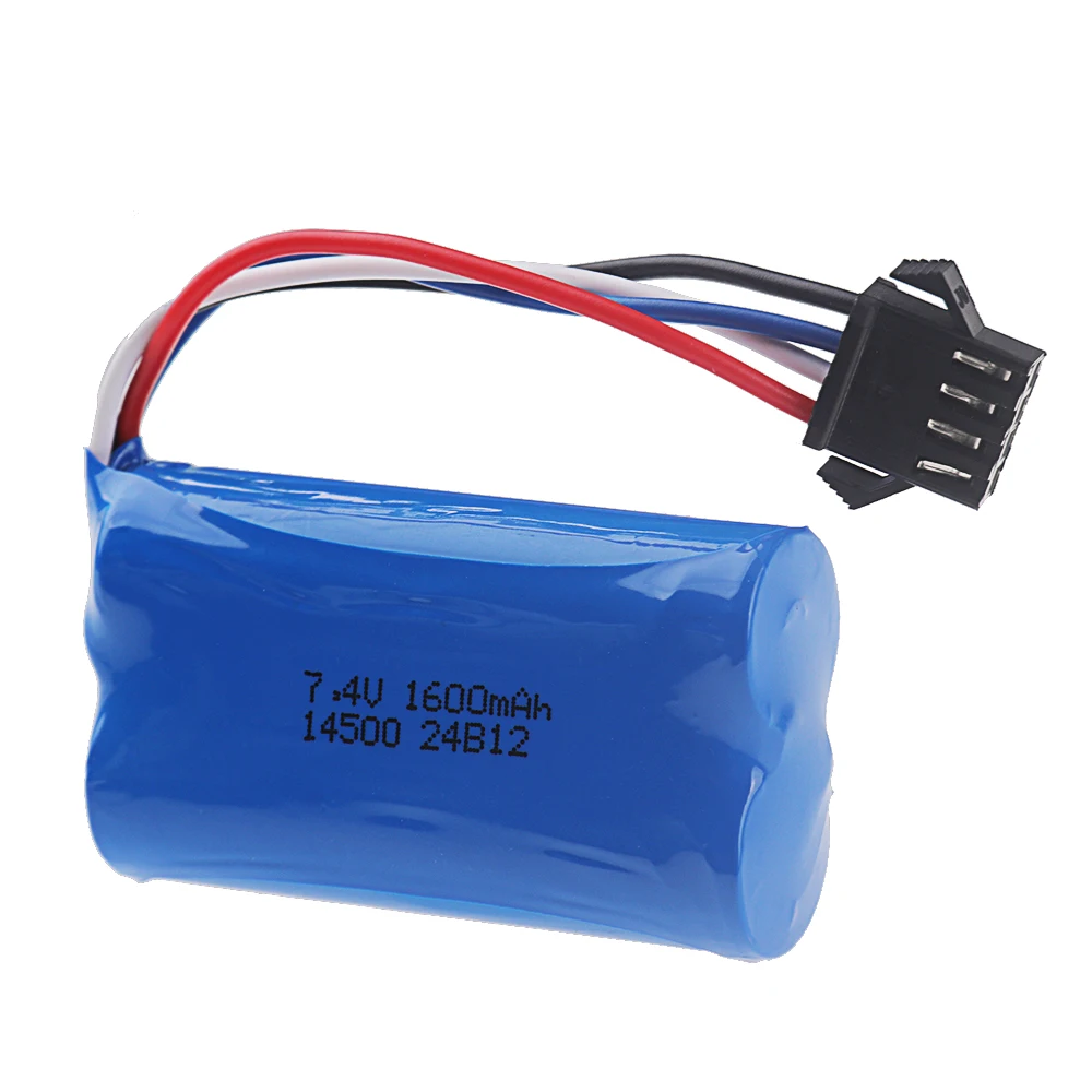 14500 1S 2S 3.7V 7.4V 1600mAh Li-Ion Batteria Per JJRC C2 D828 Rc Giocattoli Auto Baot Serbatoio Pistola Camion Moto Batteria Al Litio