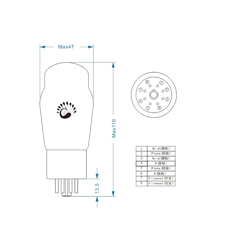 

PSVANE Tube CV181-TII Classic Edition Replace 6N8P 6SN7GT Factory Matching Pair for Vacuum Tube Amplifier HIFI Amplifier Audio