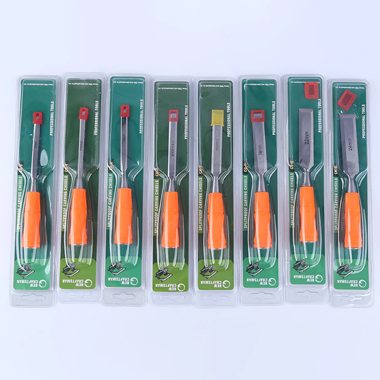 4 Piece High Impact Handle Chisel Sets Carving Chisel Assortment Kit for Wood and Metal Work