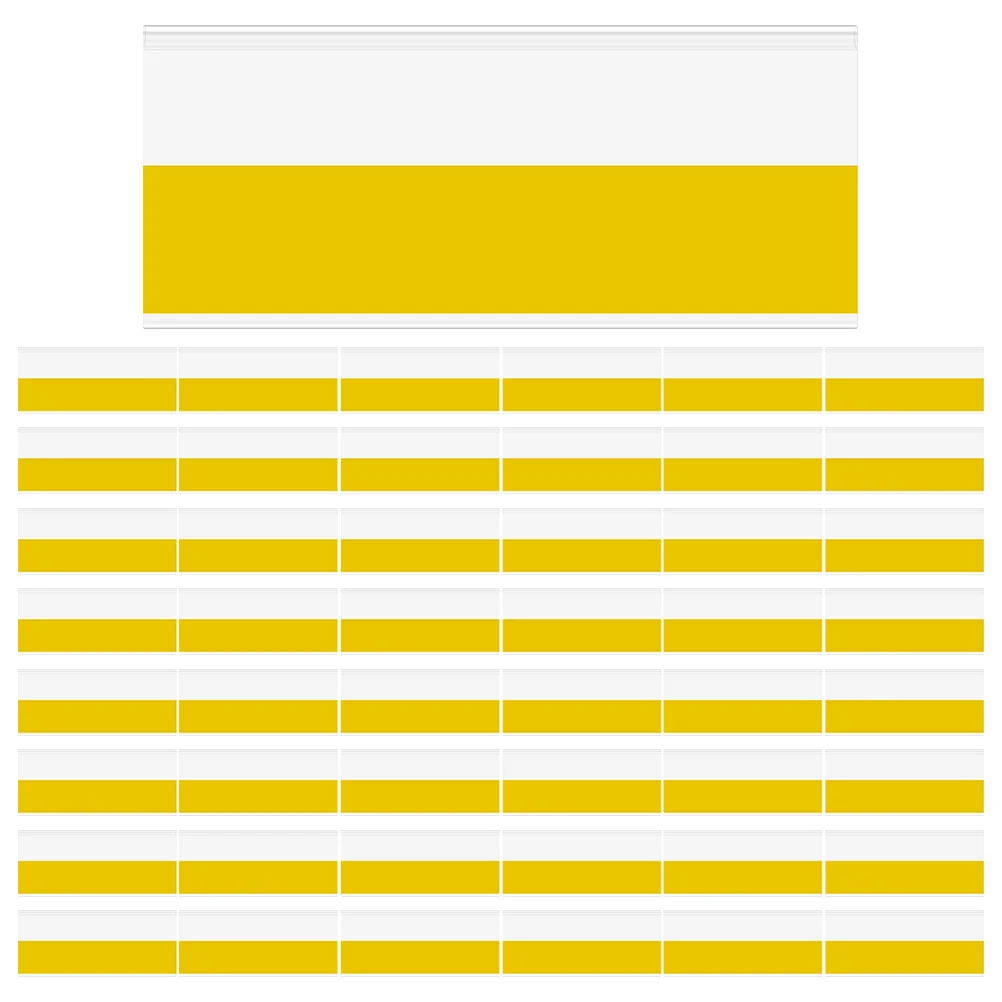 

50Pcs Price Label Holder Adhesive Clear Plastic for Supermarket Shelves Retail Store Transparent Shelf Price Tag Display
