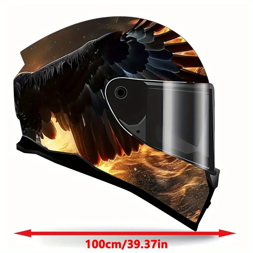 Flying Sea Eagle Full Helmet Sticker - Durable PVC Motorcycle Racing Graphic Sticker, Perfect Gift for Cycling Lovers, Helmet Lo