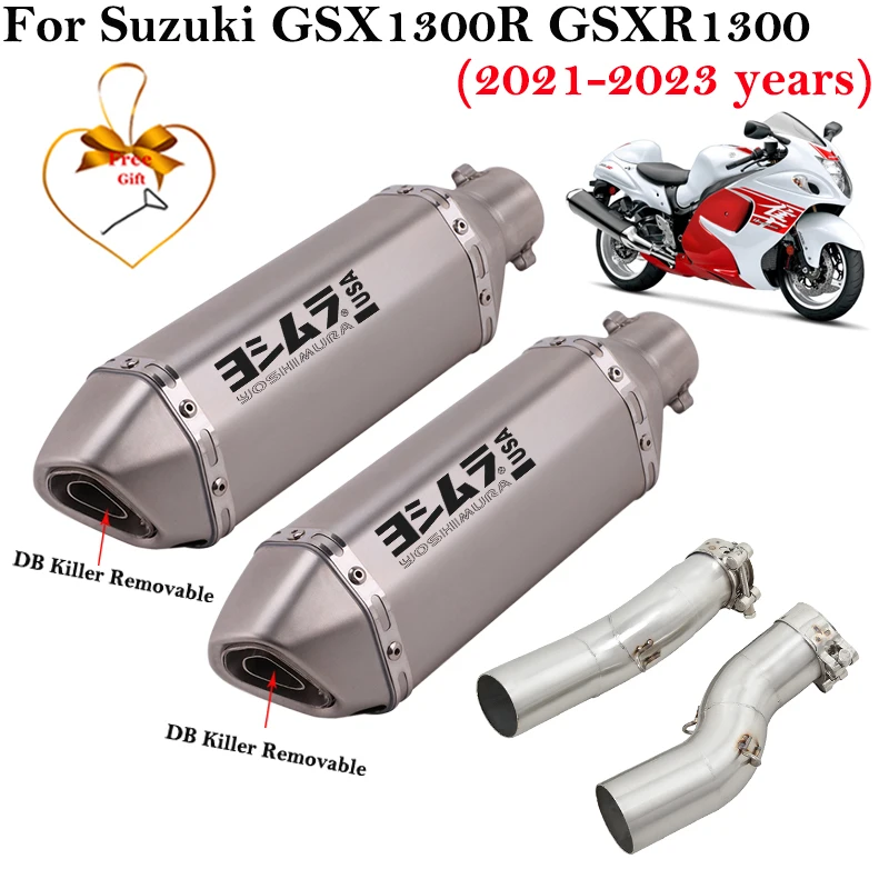 For SUZUKI Hayabusa GSX1300R GSXR1300 GSX 1300R GSXR 1300 2022 - 2024 Motorcycle Exhaust Escape Modified Muffler Mid Link Pipe