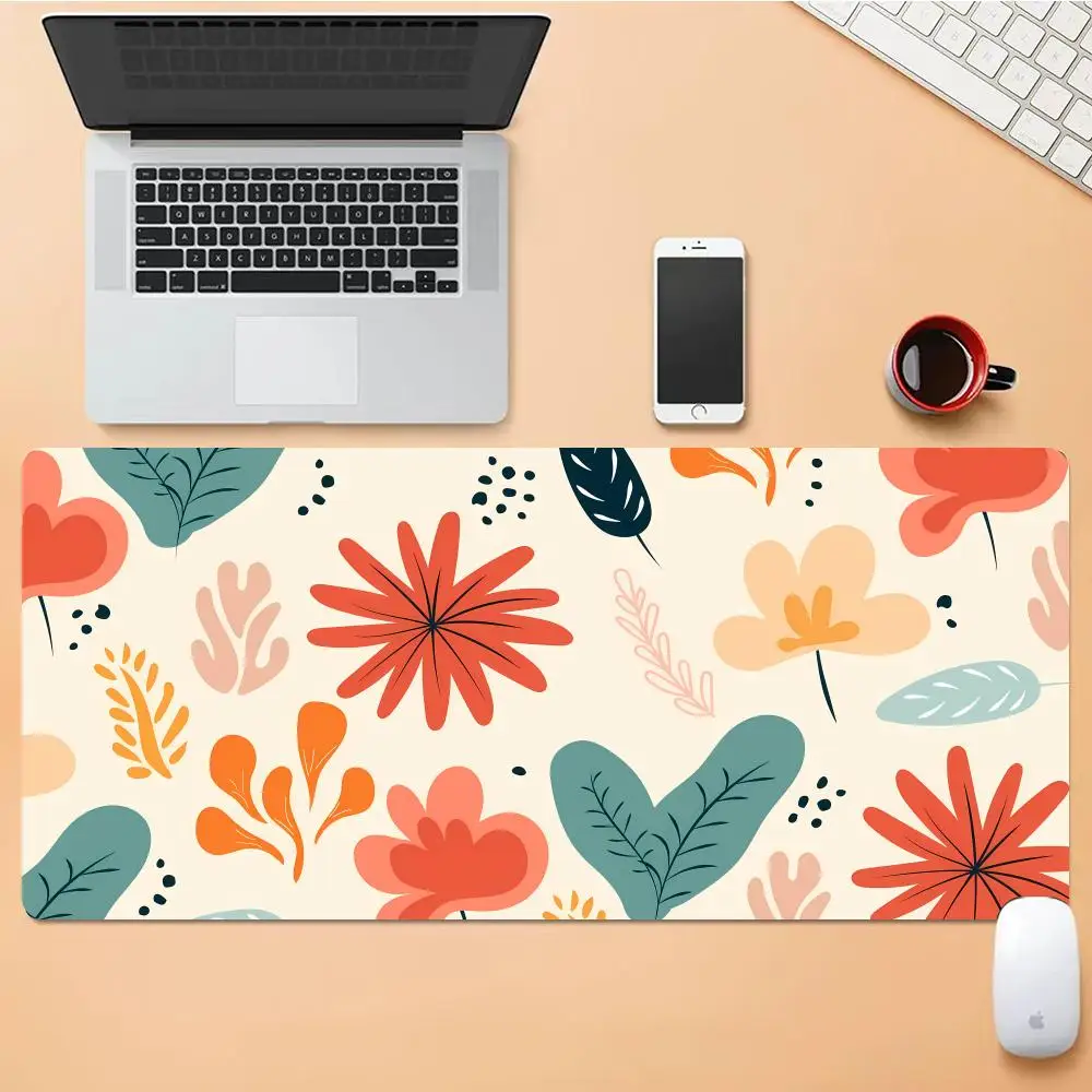 

Daisy And Plants Mouse Pad Desk Mouse Pad Cute HD Desk Pad Extended Gaming Keyboard Mats Large XXL Gamer Mousepad 90x40