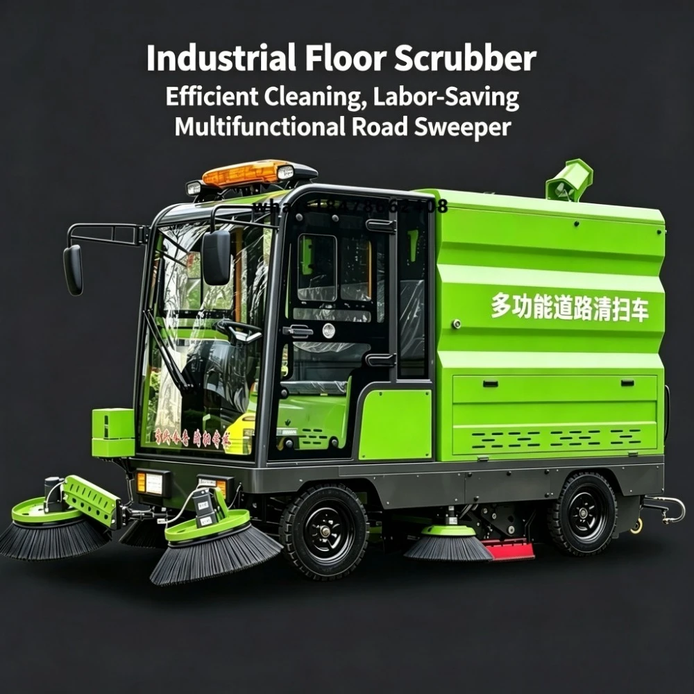 Energy Saving Electric Road Sweeper Rechargeable Floor Sweeper for Industrial Warehouse Harbor Area