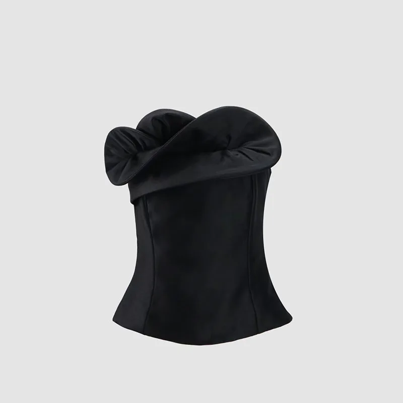 

Women's Petal-Lined Strapless Top, Fishbone-Backed Tank Top, Premium Corset, Y2K, 2026, Spring, New Arrival, T-Shirt