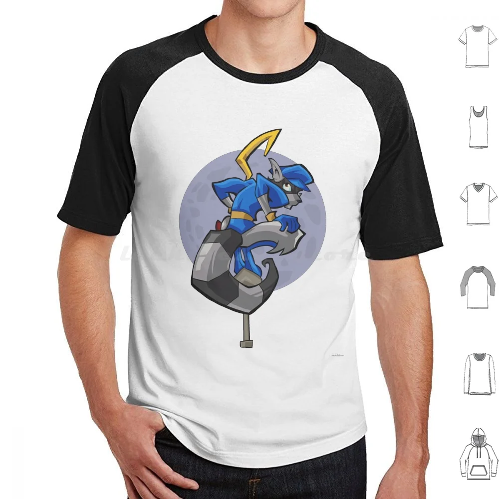 Sly Cooper 2 Camiseta de algodón para hombres y mujeres DIY estampado Sly Cooper Sly Cooper Ps2 juegos Band Of Thieves