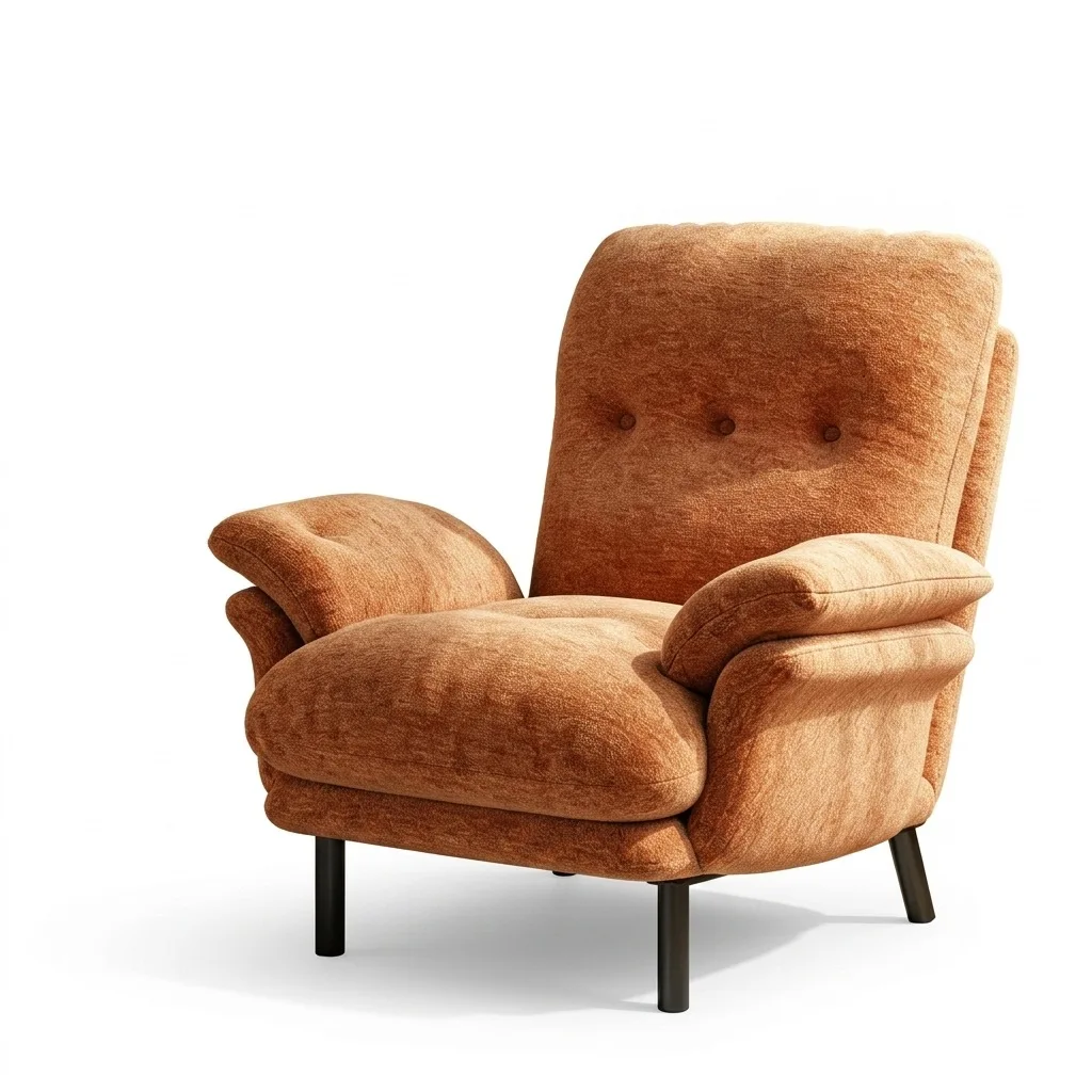 Balcony leisure chair reclining and sleeping fabric back chair retro lazy sofa