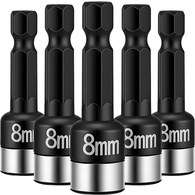 Stainless Steel Hexagonal Shank Socket Reducer Sleeve Wrench Adapter Spanner Power Drills Converter Ratchet Socket Batch Header