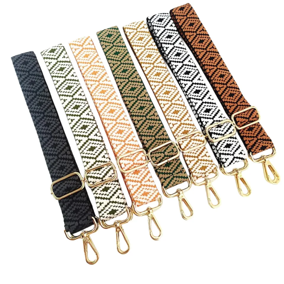 

1Pcs Crossbody Bag Shoulder Strap Adjustable Shoulder Strap Bohemian Bag Guitar Shoulder Strap Vintage Geometric Pattern