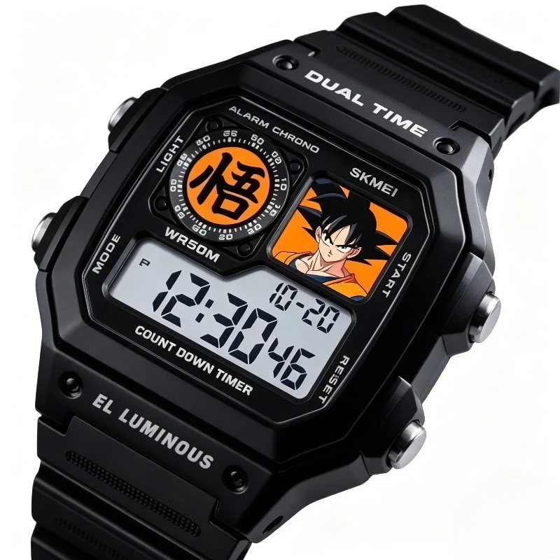 Dragon Ball Anime Son Goku Men Sports Watches 3D Digital Watches Multifunction Waterproof Wristwatch Electronic Clock Toy Gift - view 3