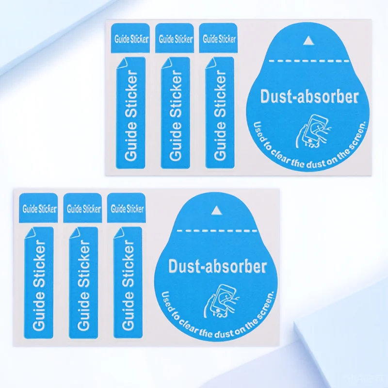 

200Pcs Mobile Phone Dust Absorber LCD Dedust Sticker Phone Film Sticking Tool for Screen Dust Removal Guide Stickers