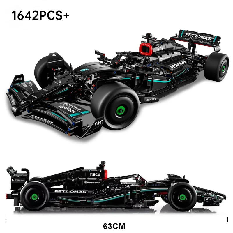 

MOC 1:8 Black Formula City Speed Racing Car Building Blocks Bricks Famous Sport Vehicle Model Boy Assembly Toy for Kid Gifts