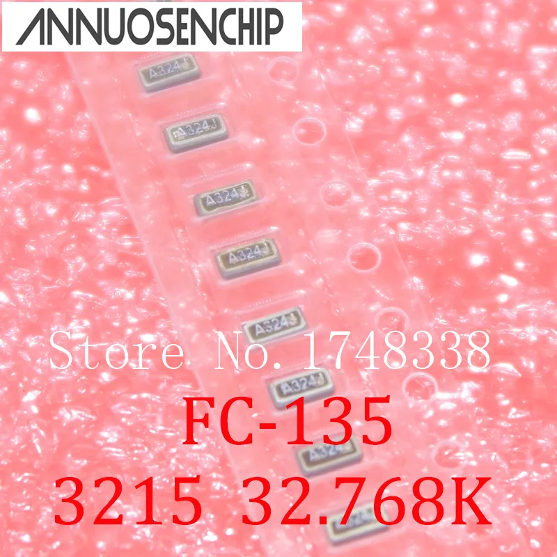 

100 PCS/LOT passive patch crystals 2 feet 2 p 3215 3.2 * 1.5 mm, 32.768 KHZ to 32.768 K FC-135 32.768K 32.768KHZ 3215 2PIN