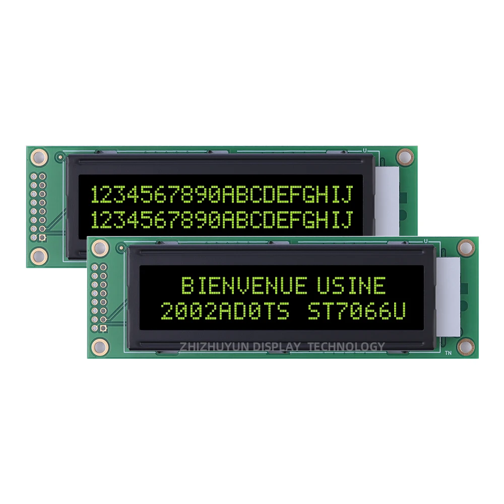 Módulo LCD de caracteres europeos, amplificador de Audio BTN, película negra, palabra blanca, pantalla, módulo de interfaz de doble fila, 2002A