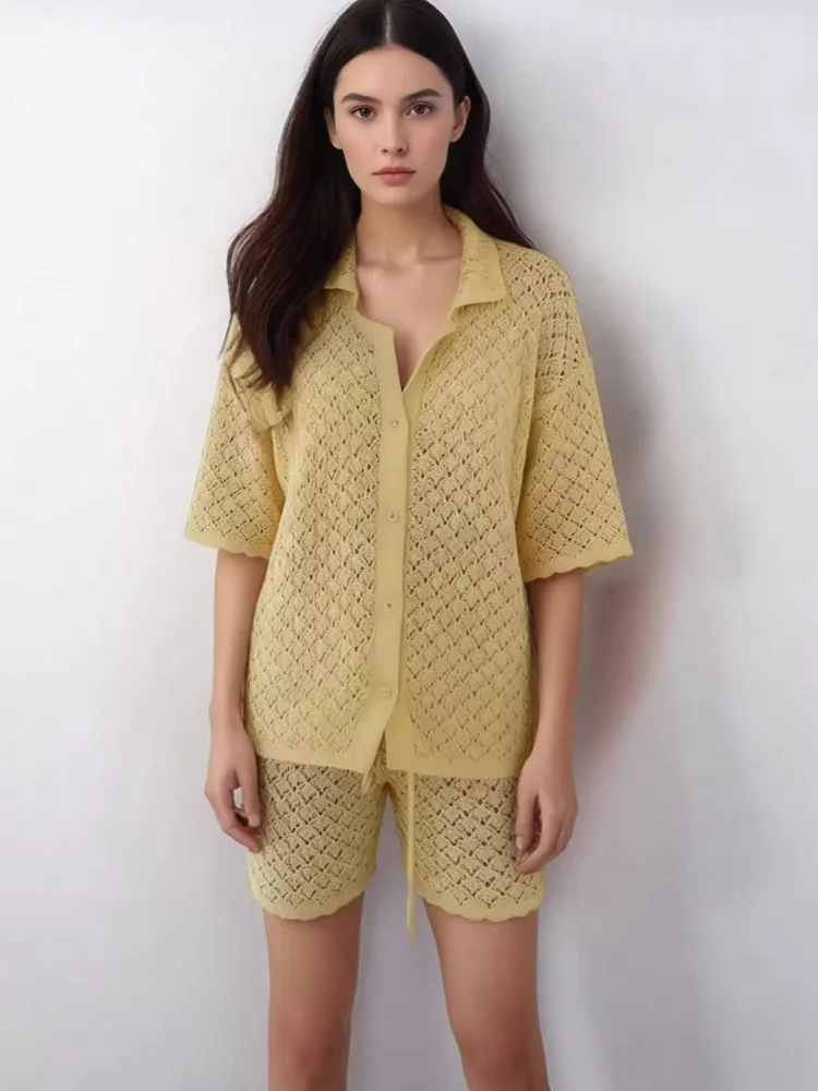 

Женский пляжный комплект из 2 предметов: бикини, топ и шорты с высокой талией, сексуальный купальник-накидка для плавания, 2026