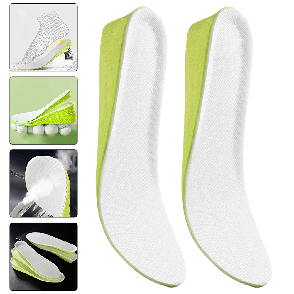 

1 Pair Height Increasing Insoles For Men Soft Breathable Insert For Sports Shoes Reusable Comfortable Insole Pad