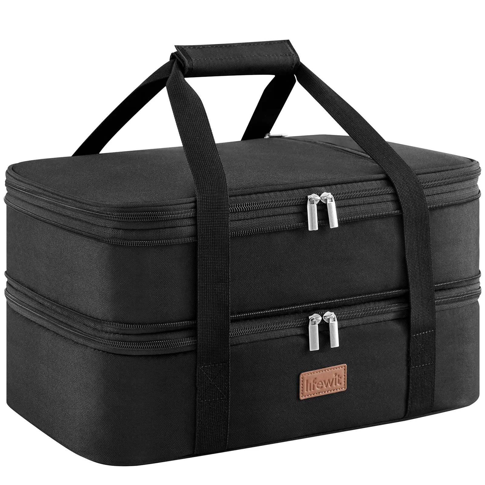 

Изолированная термосумка для обеда с двойной запеканкой для вечеринок, пикника, пляжа