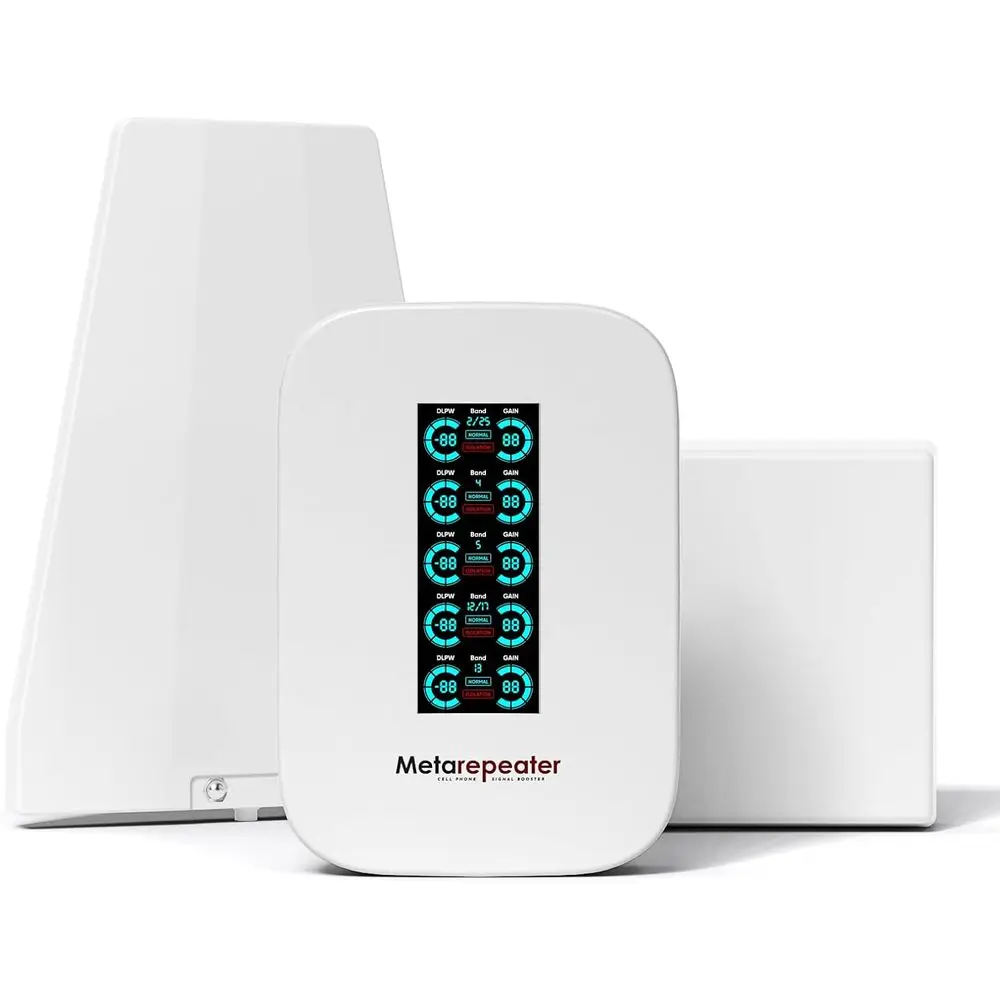 

4G/5G LTE Signal Booster, 6,000 Sq Ft Coverage, Compatible with All Major US Carriers, Smart LCD Display