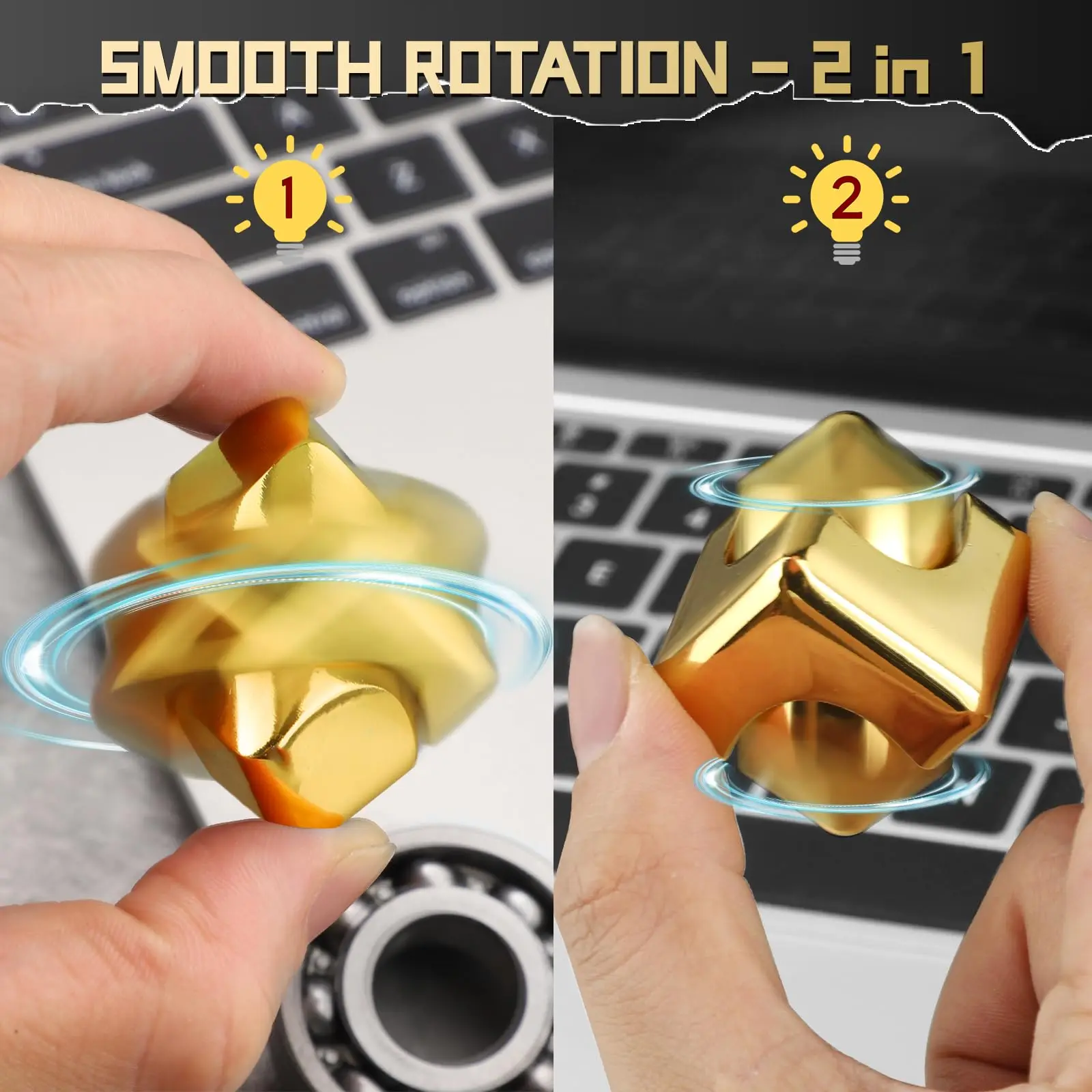 Hot Square Fidget Spinner EDC Toys Metal Rotate Cube Antistress Finger Gyroscope Hand Spinning Vent Adult Kids Desk Game Gifts