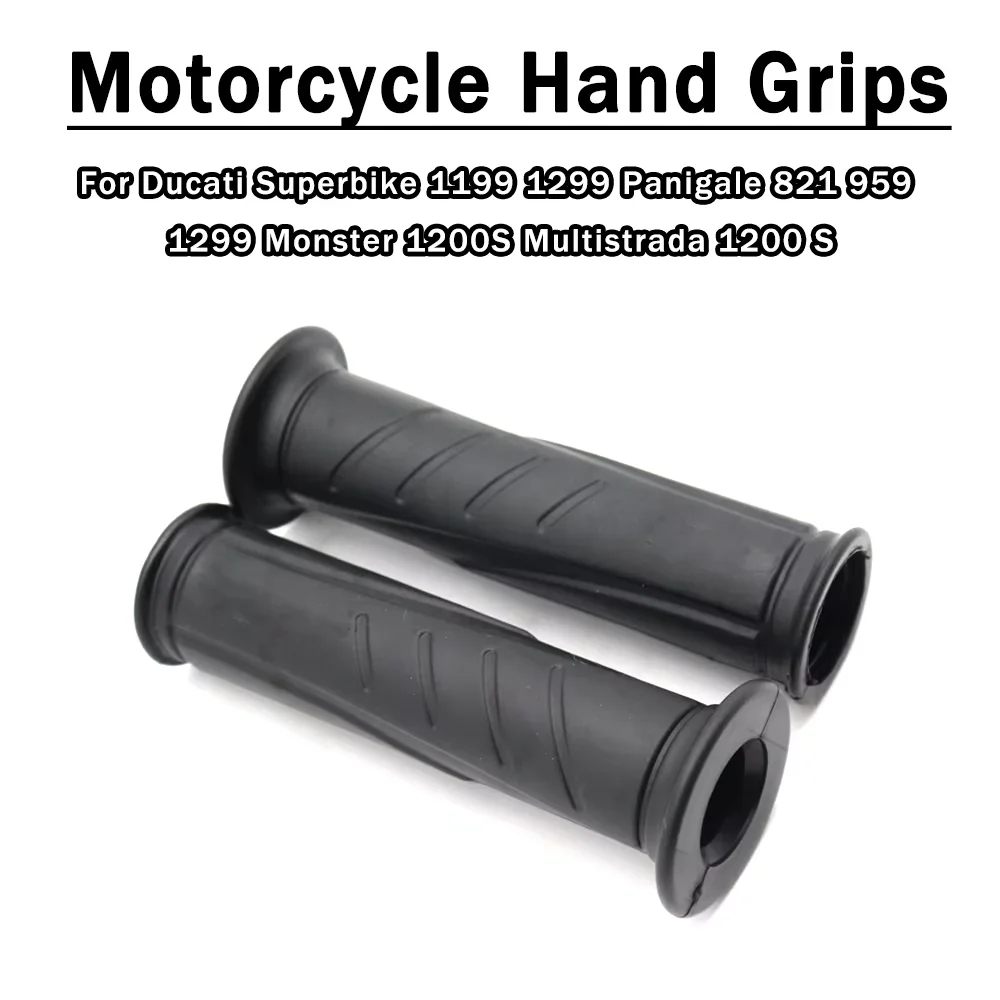For Ducati Superbike 1199 Panigale 821 959 1299 Monster 1200S Motorcycle Black Handlebar Hand Grips Bars Cover
