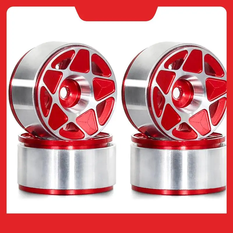 4 قطعة 1.0 بوصة معدنية Beadlock محور عجلات حافة عجلة ل 1/18 1/24 RC الزاحف سيارة TRX4M ترقية أجزاء الملحقات