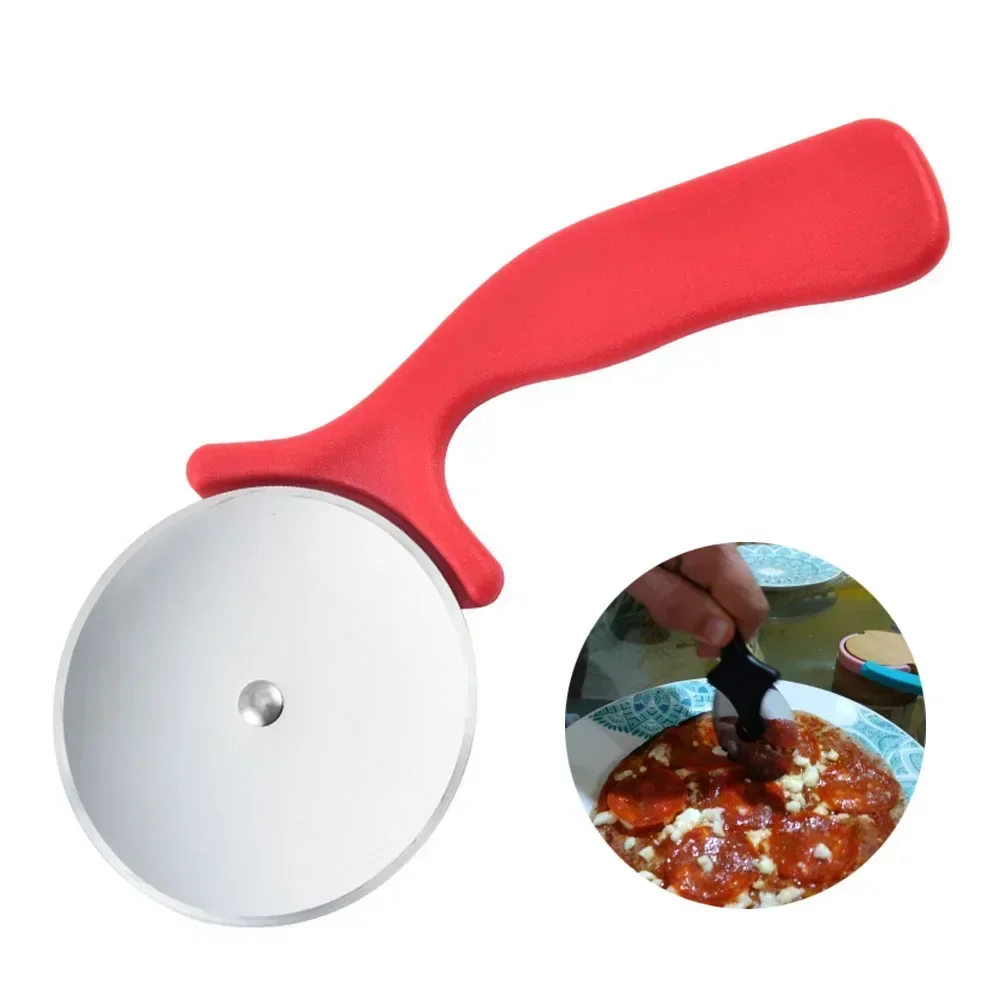 Stainless Steel Pizza Cutters Kitchen Accessories Pastry Roller Cutter Pizza Knife Cookie Cake Roller Wheel Scissor Cutting Tool