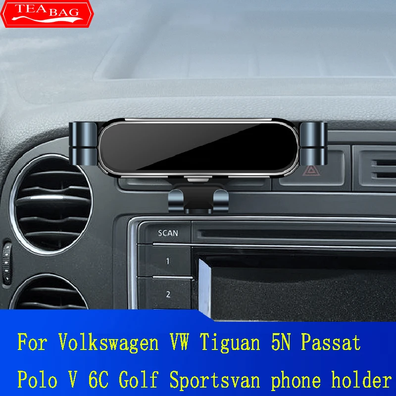 Soporte de teléfono para coche, accesorio de modificación Interior para Volkswagen VW Tiguan 5N Passat Polo V 6C Golf Sportsvan 2013-2018