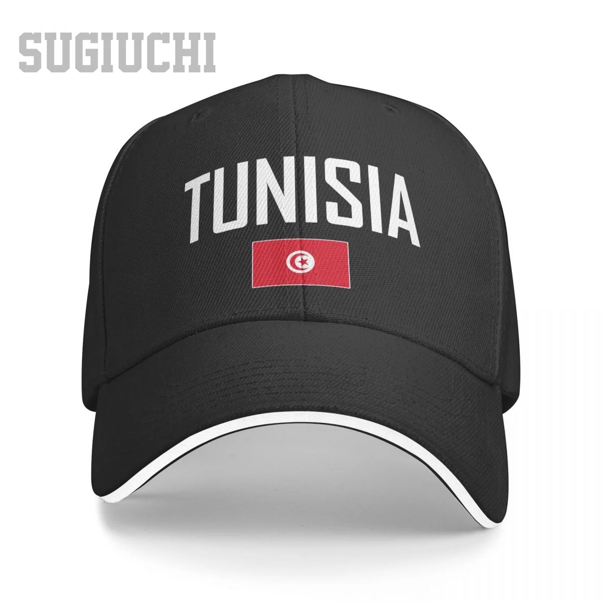 Unisex Sandwich TUNISIA Flag And Font Baseball Cap Men Women Hip Hop Caps Snapback Golf Hat Fishing