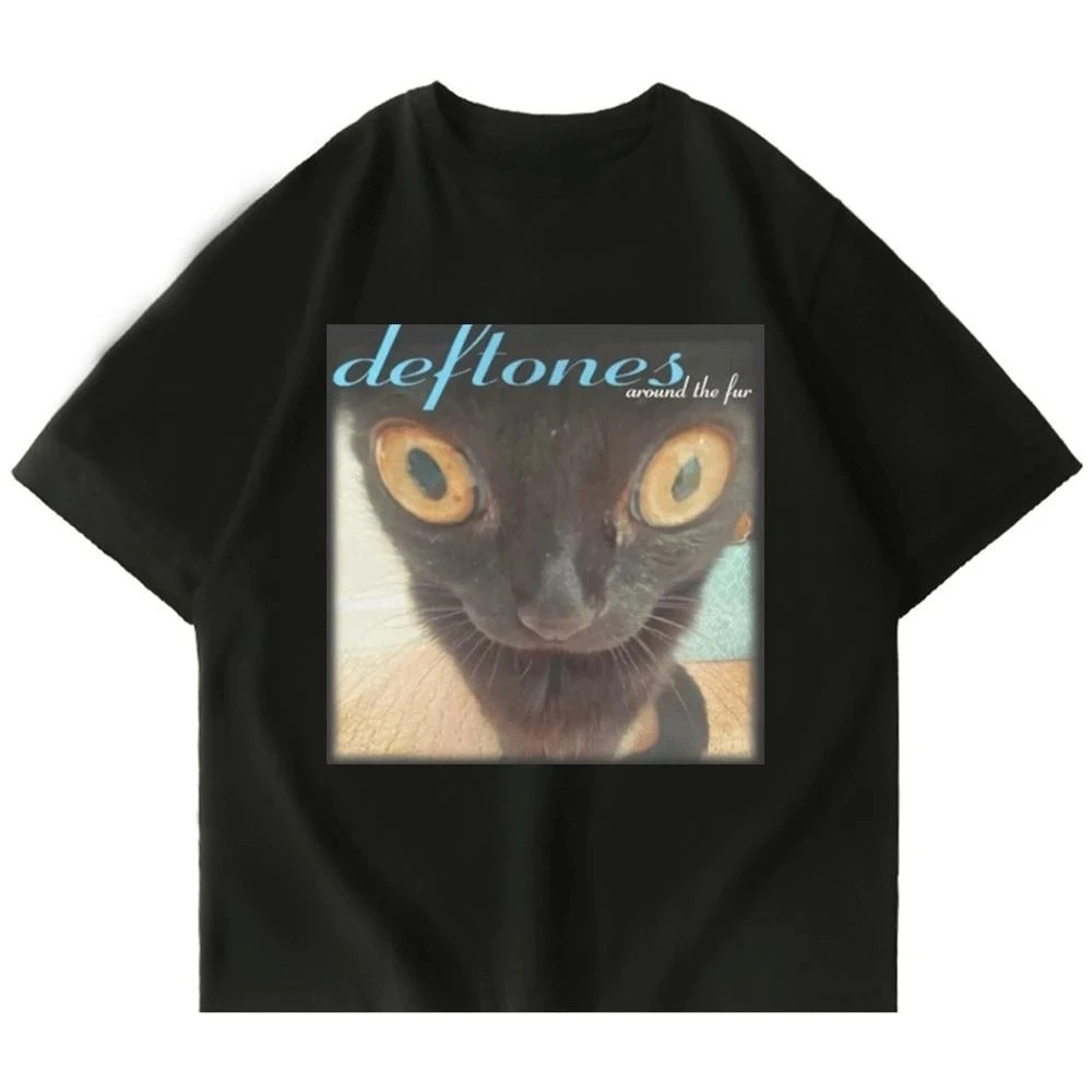 Deftones Cotton Singer Band T-shirt Men Women Hip Hop Rock T Shirt Tops Streetwear Vintage Unisex Oversized Tee Clothing