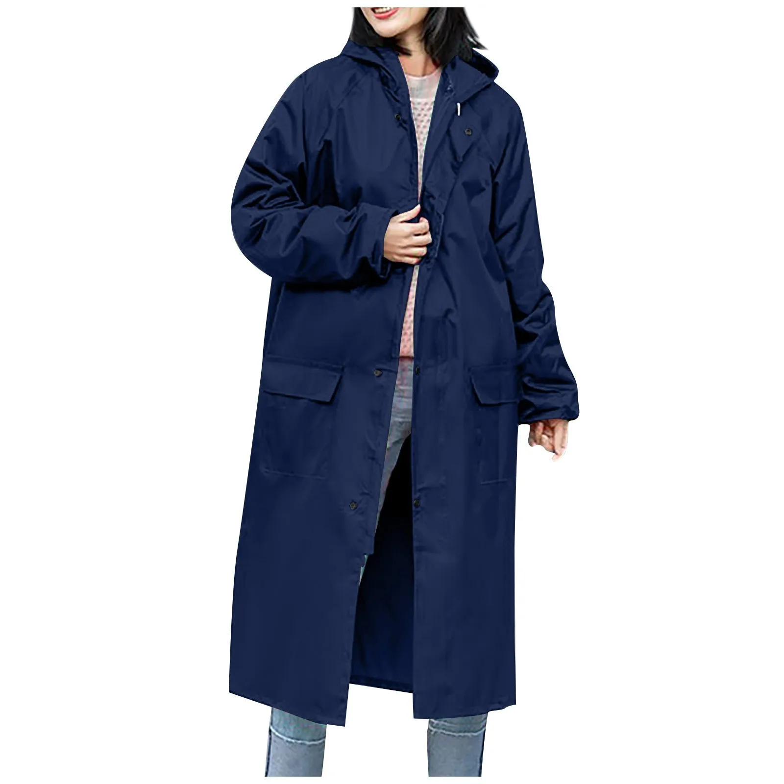 Hooded Waterproof Long Windproof Waterproof Raincoat Jacket