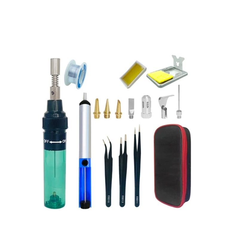 

Portable Compact Design Cordless Butane Gas Soldering Iron Heat Gun Blower Kit for Electronic PC Repair Tool 1300℃