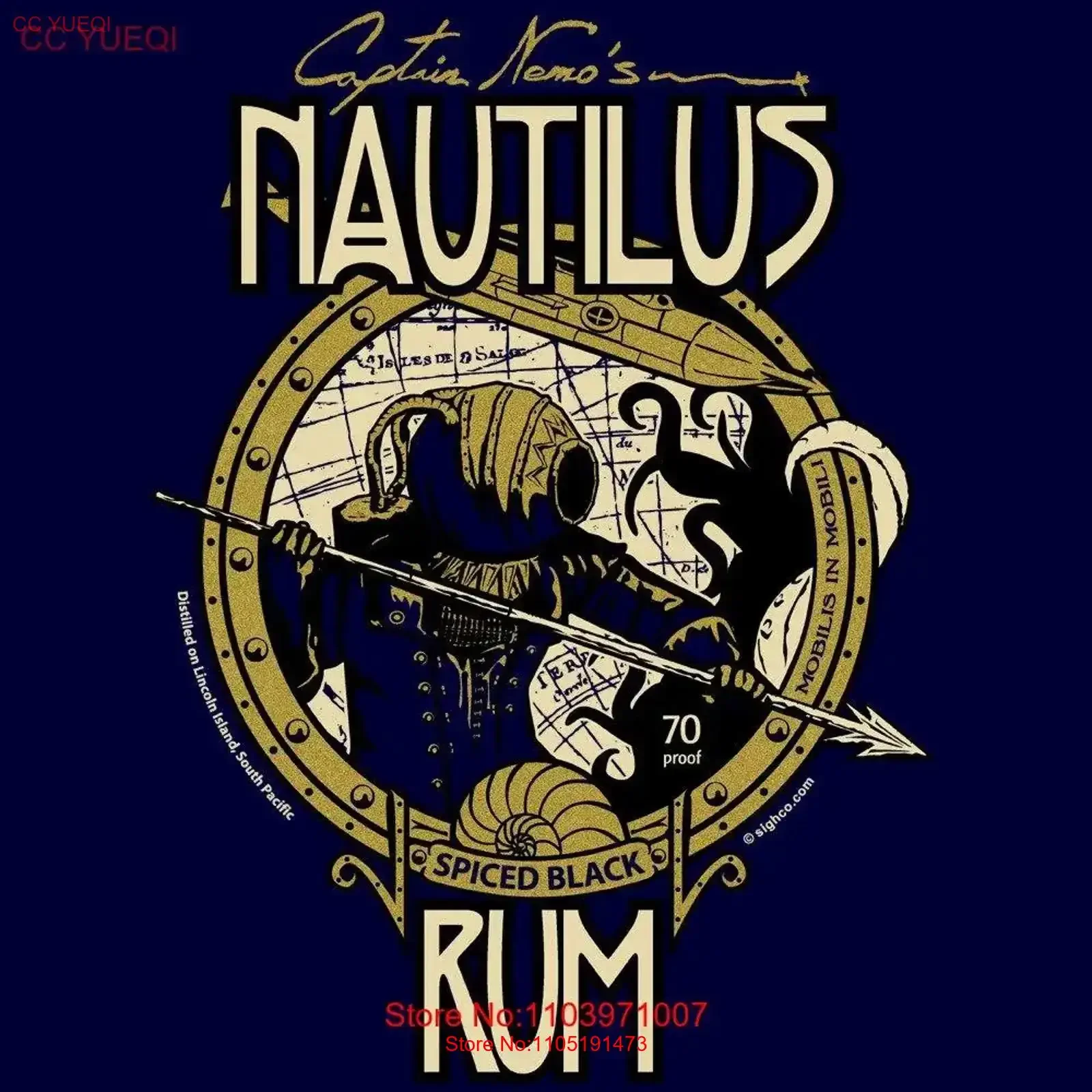 

Captain Nemo's Nautilus Rum T Shirt sizes S 4XL vintage Washed Soft designer clothes Unisex Slightly Stylish Stretched