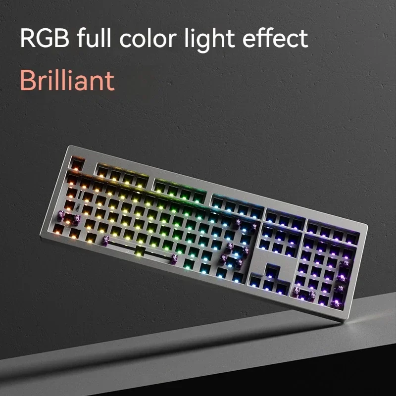 Imagem -03 - Kit Teclado Mecânico sem Fio 3-mode Liga de Alumínio Rgb Junta Longa Resistência Teclado Gaming Personalizado Kits Diy Monsgeek-m5w