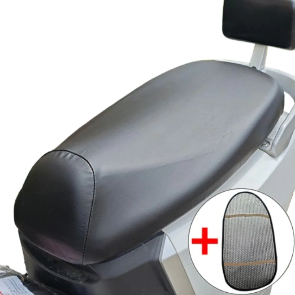

Waterproof Motorcycle Seat Cushion Cover Breathable Elastic Electric Bicycle Seat Cover with Sunscreen Pad Leather