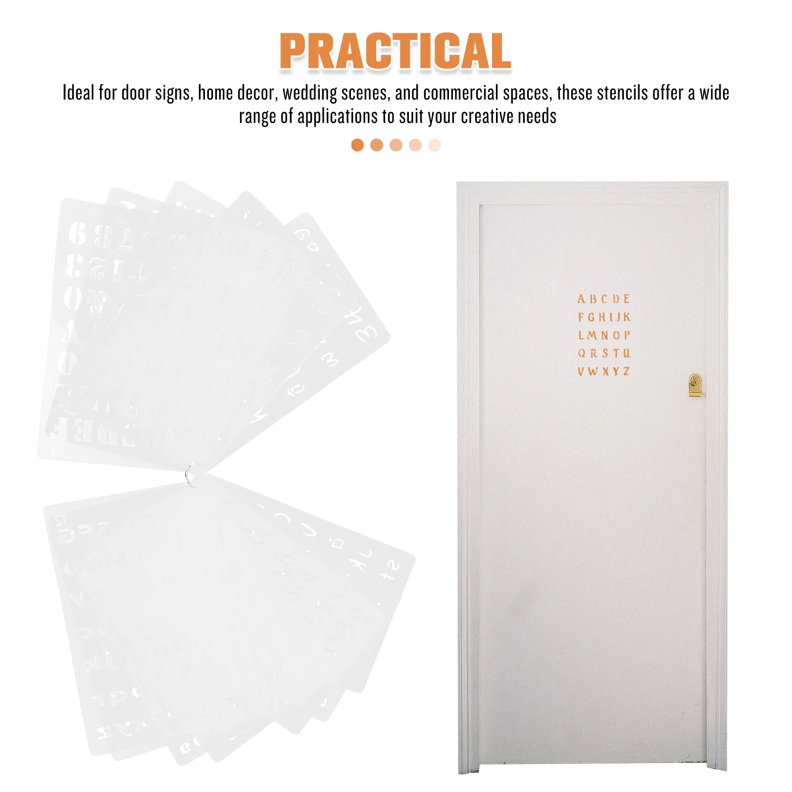 12 قطعة استنسل رقم الحروف قابل لإعادة الاستخدام تصميم مجوف للحيوانات الأليفة لعلامات الباب طلاء جدران ديكور المنزل حفل زفاف لتقوم بها بنفسك مكتب الفن