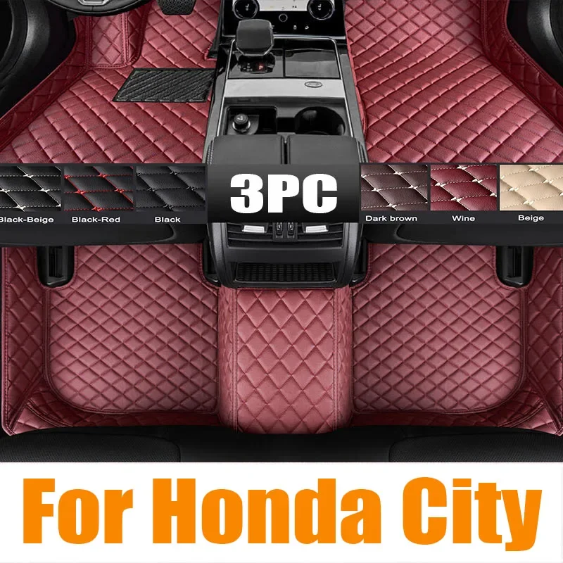 

TPE Custom Car Floor Mats For Honda City 2015 2016 2017 2018 2019 2020 2021 2022 Waterproof Carpet Auto Interior Accessories 060