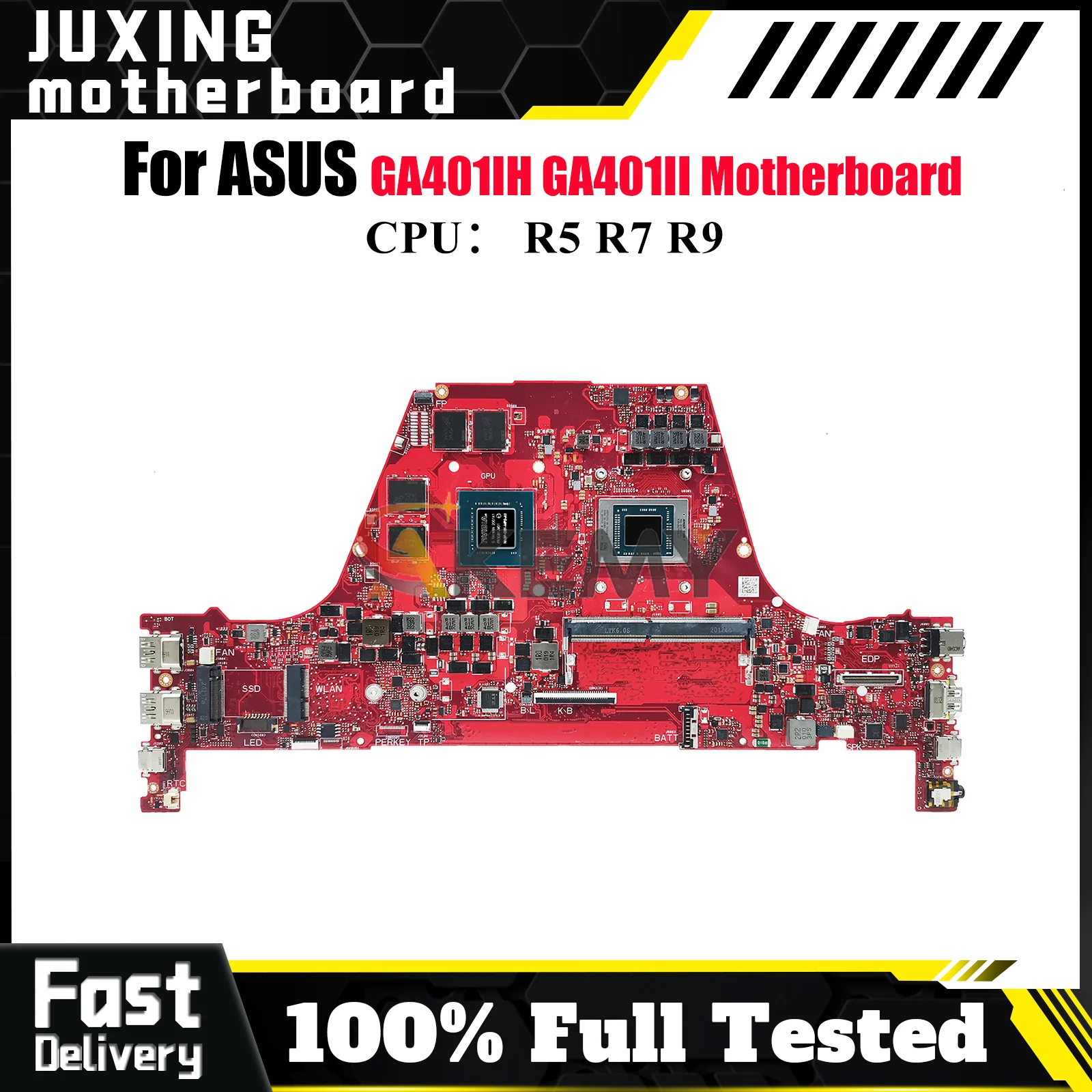 

GA401IH Laptop Motherboard For ASUS ROG Zephyrus G14 GA401I GA401IH GA401II Notebook Mainboard With R5 R7 R9 CPU 115% tests OK