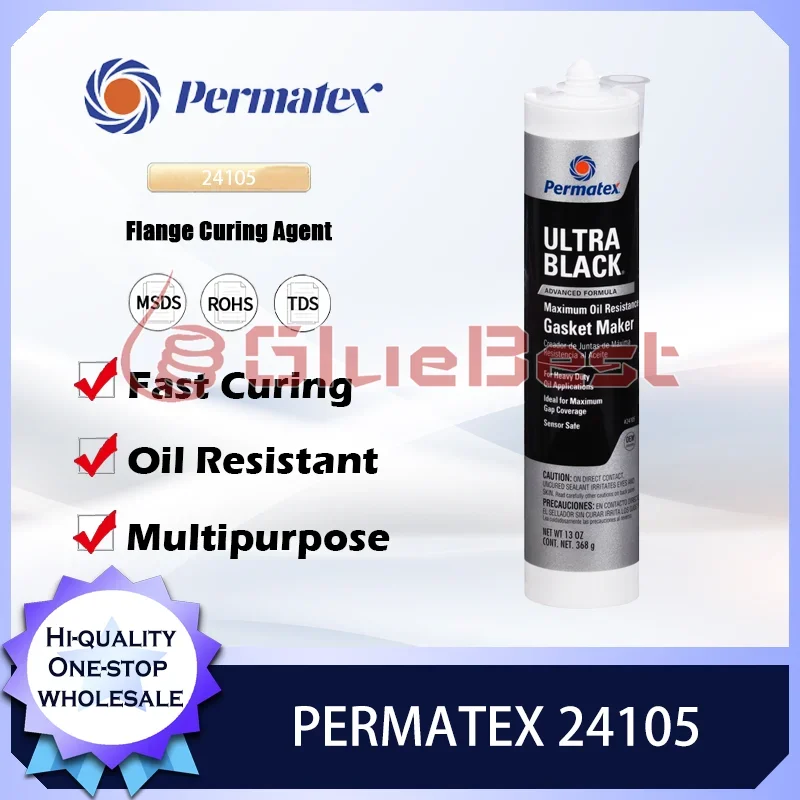 Permatex 24105 Ultra Black Flange Curing Agent Oil Resistant Instant Gasket Solution for Automotive Original Product