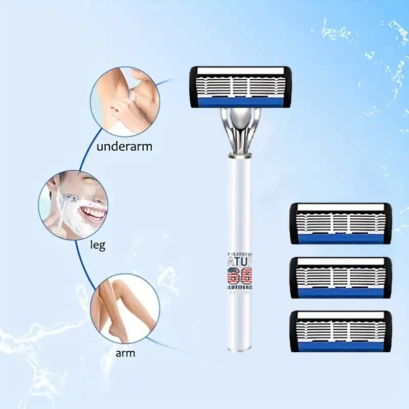 ماكينة حلاقة كلاسيكية للرجال مزودة بـ 36 شفرات حادة ومقبضين مضادين للانزلاق، مجموعة اقتصادية وعملية للرجال #5