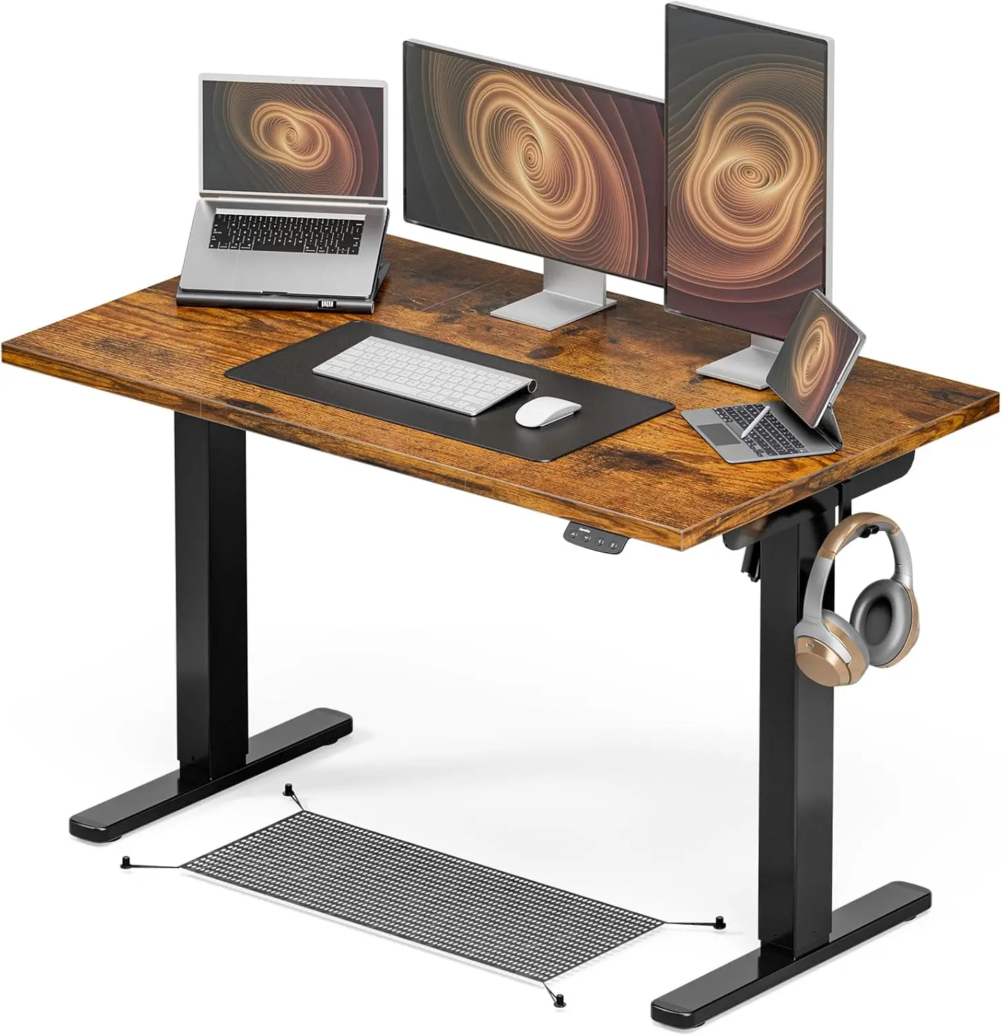 

Adjustable Electric Standing Desk with Cable Management, 48x24 Inches for Home Office & Gaming