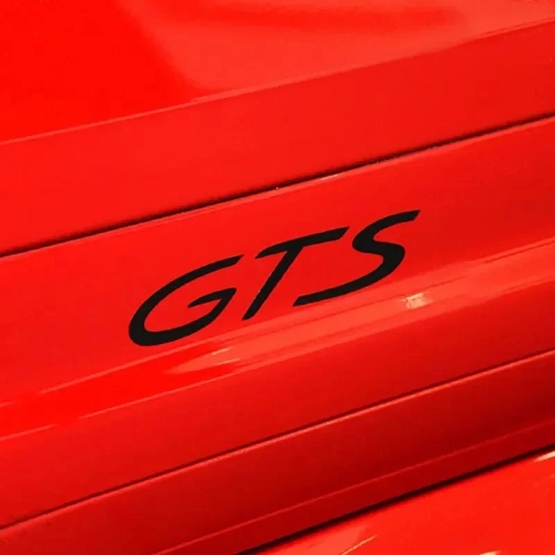 2PCS Car Styling GTS 4.0 Body Emblem Badge Sticker For Porsche Cayenne Cayman Panamera Macan 911 Carrera 4S Targa Turbo 718 928