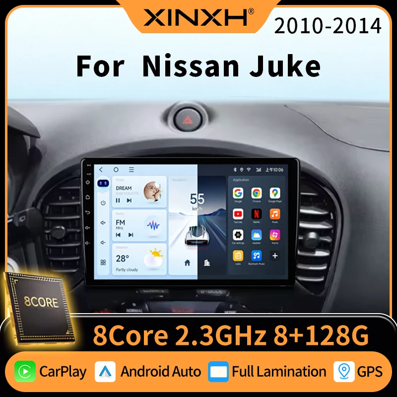 Wireless CarPlay & Android Auto Car Stereo for Nissan Juke F15 2010-2014 Pre-Facelift Infiniti ESQ I-CON Compatible Nismo DSP &