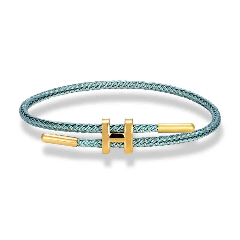 Mehrfarbiges Edelstahl-Drahtseil Verstellbares Armband Wasserdicht Nicht Verblassend Luxuriöser Minimalistischer Paarschmuck Geschenk für Männer Frauen