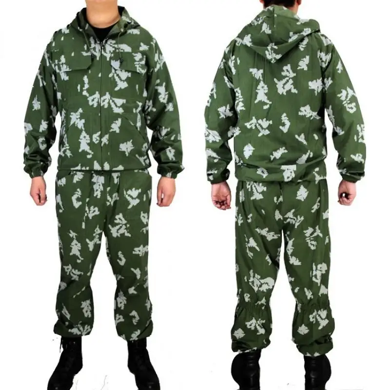 ロシア ATFG EMR 白い花黄色の花 SS 夏迷彩戦闘服スーツ戦術的なスモック通気性フード付きジャケットズボン