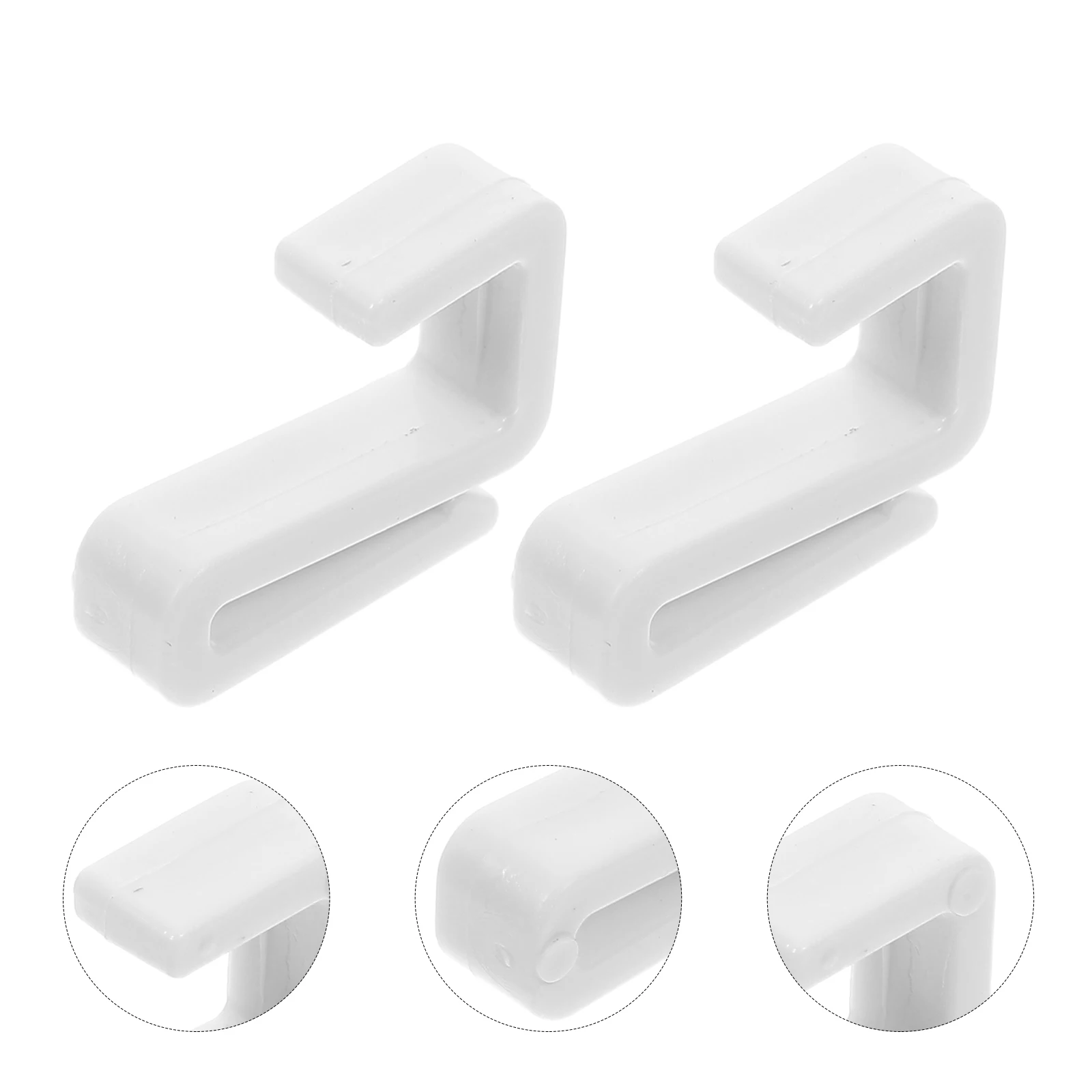 

20pcs Plastic -Shaped Hanging Kitchen Bathroom Office Organization Space-Saving Closet Clip-On Hooks Flat Racks Multipurpose